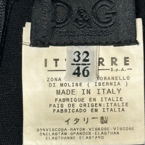 DOLCE & GABBANA | Black Scoop Neck Short Sleeve Knee-Length Dress IT 42/US 10 - Picture 14 of 16